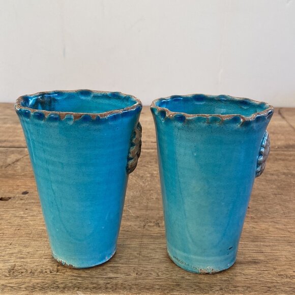 Vietri Rustic Garden Small Planter Cups - Set of 2 - Picture 5 of 11